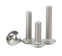 Tornillos de acero inoxidable 304 con cabeza de celosía en cruz, planos, redondos, grandes, M2-M8, tipo seta.(35mm,M3-30pcs)