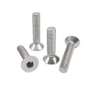 Tornillos de acero inoxidable 304, negros, grado 10.9, cabeza hexagonal hueca, avellanada plana, M1.6, M2.5, M3, M4, M5, M6(304 stainless,18MM_M2 (50PCS))