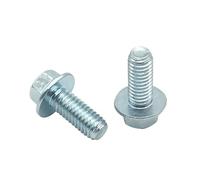 Tornillos de acero inoxidable 304, tornillos autorroscantes de rosca fina métrica M0 M12, tornillos de brida hexagonales galvanizados blancos de grado 8.8, paso de 1.25(M12x1.25x60 5pcs)