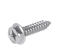 Tornillos de acero inoxidable 304, tornillos autorroscantes hexagonales de acero inoxidable 304, tornillos de cabeza cruzada con brida hexagonal, clavos for madera M3 M4 M5 M6(M5x40 20pcs)