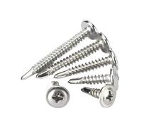 Tornillos De Acero Inoxidable, Arandela Redonda Metal, Cabeza Plana, Autoperforantes Cruzados Phillips, Sujetadores For Láminas Madera(M4.2x25 MM)