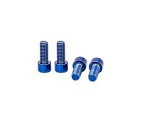 Tornillos de acero inoxidable de color M5 x 12 mm for piezas de bicicleta, tornillo de montaje hexagonal for portabotellas(Blue4pcs)