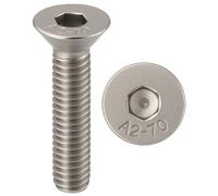 Tornillos de acero inoxidable M6 x 35 mm con cabeza avellanada BTR Ø 6x35 mm | Tornillo M6 x 35mm FHC de 6 ranuras huecas (llave Allen) | Acero inoxidable A2-70 (V2A/304) | ISO 10642 / DIN 7991 : LOTE
