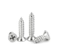 tornillos de acero inoxidable, Paquete de 20 a 100 tornillos autorroscantes cabeza plana en cruz M1-M5 (2,5-50 mm) niquelados(14mm,M4 50pcs)
