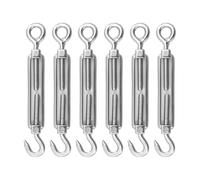 tornillos de acero inoxidable, Tensor de alambre plateado M4 M5 M6 6 piezas(M5,6pcs)