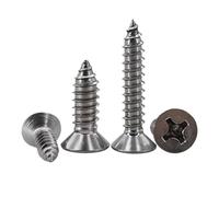 tornillos de acero inoxidable, Tornillos autorroscantes de cabeza plana Phillips acero inoxidable 304, paquete 5 a 100 unidades, M1.2-8 x 3-60 mm(5mm,M1(100pcs))