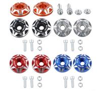 Tornillos de aluminio para matrícula, 2 unidades, pernos de matrícula de alta precisión CNC para placas de matrícula de coche, ajuste de 6 mm (juego)