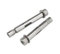 tornillos de anclaje, Tornillo de expansión cabeza hueca hexagonal M6 M8 M10 M12 con perno acero inoxidable 304(80mm,M6 3Pcs)
