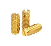 Tornillos de apriete de extremo plano de latón de 10-20 piezas - GB73 M2 M2.5 M3 M4 M5 M6 Tornillos ranurados sin cabeza for procesamiento de metales(30mm,M5 10pcs)