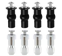 Tornillos de asiento de inodoro, 8 piezas universales para bisagras de asiento de inodoro, tornillos de tapa de fijación superior, tuercas de repuesto para inodoros, orificio ciego de inodoro