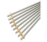 Tornillos de avance de movimiento lineal de 1 pieza,impresora 3D de tornillo de avance T8,paso de 2mm,tornillo trapezoidal de acero inoxidable de 2mm con tuerca de cobre,longitud 80-500mm(L365mm)