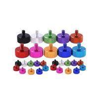 tornillos de bloqueo, Tornillo de pulgar colorido 6#-32 * 5/5, 5/10/12/16/20mm, cabeza plana aleación aluminio, tornillos moleteados a mano, caja ordenador, piezas bricolaje(Red,UNC 6 32x20mm)