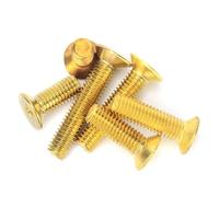 Tornillos de cabeza avellanada de latón, rosca métrica, cabeza plana y cruz, M2, M2.5, M3, M4, M5, M6, M8, 4-50 unidades(5mm,M2 (50Pcs))