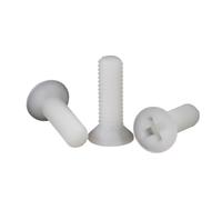 Tornillos de cabeza avellanada de nailon de plástico blanco, pernos de cabeza plana, M2, M2.5, M3, M4, M5, M6 y M8, 20/50 unidades(White,M8x15mm (20pcs))
