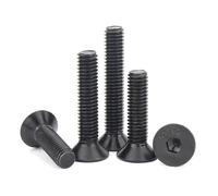 Tornillos de cabeza avellanada hexagonal M2 M3 M4 M5 M6 M8 M10 M12 Perno Allen plano de acero de aleación negro 10 Uds, 10 piezas, M12x45mm