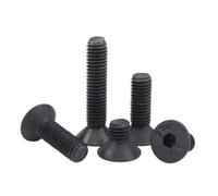 Tornillos de cabeza avellanada plana con hexágono interior negro, DIN7991, M2, M2.5, M3, M4, M5, M6, M8, acero inoxidable 304, 5-50 unidades(Grade 10.9 black,16mm,M3-(50pcs))