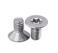 Tornillos de cabeza avellanada plana de seis lóbulos, de acero inoxidable 304, de 5 a 100 unidades, M1.4, M1.6, M2, M2.5, M3, M4, M5, M6 y M8.(12mm,M5 10pcs)