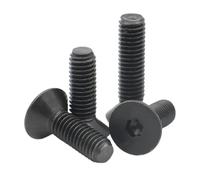 Tornillos de cabeza avellanada plana hexagonal de acero inoxidable 304, color negro, M2, M2.5, M3, M4, M5, M6, M8, M10, 2-50 unidades(40mm,M8 x5pcs)