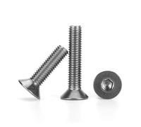 Tornillos de cabeza avellanada plana hexagonal de titanio puro TA2 M2,5 M3 M4 M5 M6, pernos de aleación(M3x10mm 10pcs)