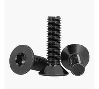 Tornillos de cabeza avellanada plana Torx de acero inoxidable negro, de seis lóbulos, M1.6, M2, M2.5, M3, M4, M5 y M6, 50/20/10/5 unidades(35mm,M3 (20pcs))