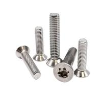 Tornillos de Cabeza avellanada Plana Torx de Seis lóbulos de Acero Inoxidable de Grado Marino 316 A4, M3, M4, M5, M6, M8, GB2673, 5/10/50 Unidades(25mm,M6 10pcs)
