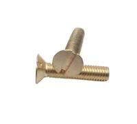 Tornillos de cabeza avellanada ranurada de latón DIN963, 10-100 unidades, M3, M4, M5, M6, M8(30mm,M3 100pcs)