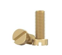 Tornillos de cabeza cilíndrica ranurada cobre GB65 DIN84 ISO1207, tornillos latón M2-M8(6mm,M5 (10Pcs))