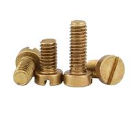 Tornillos de cabeza cilíndrica ranurada de latón, M1, M1.2, M1.4, M1.6, M2, M2.5, M3, M4, M5, M6 y M8, 2 a 50 unidades(3mm,M1 20PCS)