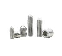 Tornillos de cabeza cónica, 50 piezas M2.5 M3 M4, cabeza hexagonal, tornillo de cabeza cónica, acero inoxidable, sin cabeza.(6mm,M3)