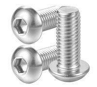Tornillos de cabeza de botón de 5/16-18 x 1-1/4 pulgadas, acero inoxidable 304 18-8, rosca completa, Allen Hex Drive, rosca gruesa, 20 unidades