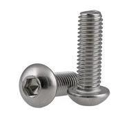 Tornillos de cabeza de botón hexagonal de acero inoxidable - 10# 5/16-18 3/8-16, tornillos de máquina con rosca completa for procesamiento de metales (2/3/5 piezas)(1/4",1/4-20 (5Pcs))