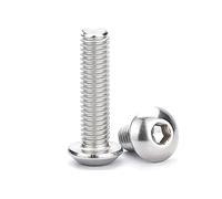 Tornillos de cabeza de botón M2.5-0.45 x 8 mm, acero inoxidable 304, rosca completa, Allen Socket Drive, Heavy Duty Machine Hexagon Screw Drive 100 PCS