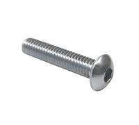 Tornillos de cabeza de botón M4-0.7 x 20 mm, unidad de enchufe Allen, acero inoxidable 304, rosca completa, acabado brillante, rosca métrica, rosca hexagonal, 50 unidades