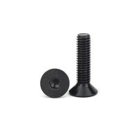 Tornillos de cabeza de botón Paquete de 2 tornillos de cabeza plana hexagonal M10 de acero al carbono de clase 10.9, longitud 16-100 mm(100mm)