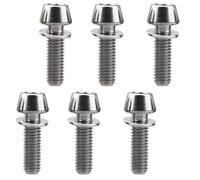 Tornillos de cabeza de botón Socket Cap. Bolts, 6 tornillos de cabeza cónica cónica de tornillo hexagonal Allen de aleación de titanio con arandela for bicicleta dorado M6 × 20(Titanium,M6x16)