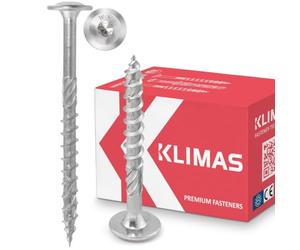 Tornillos de cabeza de disco galvanizados in blanco tornillos para construcción en madera todos los tamaños cabeza de disco tornillos Torx (50 unidades 8 x 300 mm TX40)