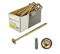 Tornillos de cabeza de plato con BIT 8 x 200-50 unidades tornillos para construcción de madera, todos los tamaños