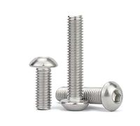 Tornillos de cabeza hexagonal, 100 piezas M2 × 12 mm Métricos 304 botón acero inoxidable Pernos(M3,M3x60mm 20pcs)