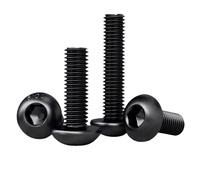 Tornillos de cabeza hexagonal Allen de acero al carbono negro de grado 10.9, M2M2.5M3M4M5M6M8, for carenado de motocicleta, tornillos de cabeza redonda ISO7380.(M2 (100Pcs),20mm)
