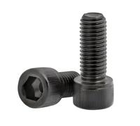 Tornillos de cabeza hexagonal, color negro, G12.9, M1.6, M2, M2.5, M3, M4, M5, M6, M7, M8 x 3 mm a 100 mm, 5/100 unidades(X20mm,M5 10pcs)