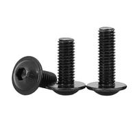 Tornillos de cabeza hexagonal con arandela, grado 10.9, color negro, botón redondo y, M4, M5, M6 M8, 5/10/20 unidades(10mm,M8 (5pcs))