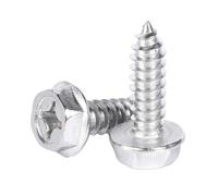 Tornillos de cabeza hexagonal con brida dentada, tornillos autorroscantes Phillips de acero inoxidable 304, M3, M4, M5, M6, 20 unidades(M6x50)