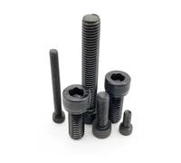 Tornillos de cabeza hexagonal con casquillo Allen, rosca DIN912, acero aleado de grado negro, M2, M2.5, M3, M4, M5, M6, M8, 12-18 mm, paquete de 10/50 unidades(16mm,M3 50pcs)