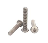 Tornillos de cabeza hexagonal con ranura 5 tornillos de cabeza hexagonal de titanio TA2 M2 M2.5 M3 M4 M5 M6 4-50 mm ISO7380 plateado(M2,8mm)