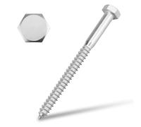 Tornillos de cabeza hexagonal de 1/4" x 2-1/2", 20 unidades, acero inoxidable 304 18-8, rosca completa