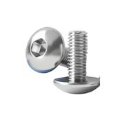 Tornillos de cabeza hexagonal de acero inoxidable 304, M2, M2.5, M3, M4, M5, M6, M8, M10, con cabeza de hongo, cabeza de botón y zócalo hexagonal.(18mm,M3 (50pcs))