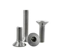 Tornillos de cabeza hexagonal de acero inoxidable 304, pernos planos avellanados, tornillos de sujeción metálicos for motocicletas, M2, M2.5, M3, M4, M5, M6, M8, M10(120mm(2Pcs),M2.5)