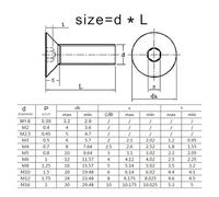 Tornillos de cabeza hexagonal de acero inoxidable 304, pernos planos avellanados, tornillos de sujeción metálicos for motocicletas, M2, M2.5, M3, M4, M5, M6, M8, M10(16mm(20Pcs),M5)