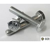 Tornillos de Cabeza Hexagonal DIN 933 10.9 Galvanizado M6-M12, 6-70mm, 5/10/25