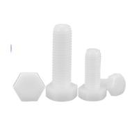 Tornillos de cabeza hexagonal externos de nailon, Hexagonal de plástico M3 M4 M5 M6 M8 M10 M12, longitud de 6~200mm for uso con aislamiento de calor/electricidad(15mm (10Pcs),M12)